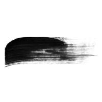 Black brush stroke isolated on a white background. Stock design element photo