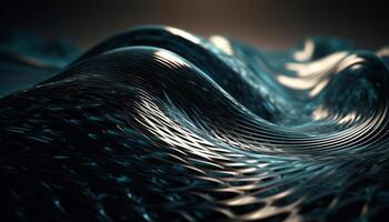 Smooth metallic spiral glows with futuristic elegance generated by AI photo