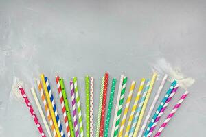 Paper straws background. Celebration concept photo