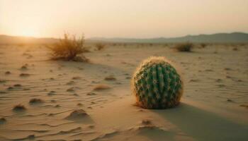 African thorn bush thrives in arid climate generated by AI photo