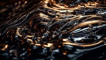 Flowing water creates abstract wave pattern backdrop generated by AI photo