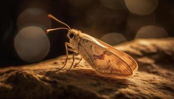 Butterfly wing pattern showcases natural beauty in nature generated by AI photo