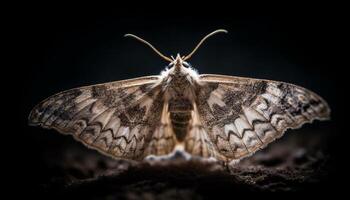 mariposa ala simetría en extremo cerca arriba generado por ai foto