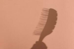 Shadow of hair brush, hair comb, style accessories photo