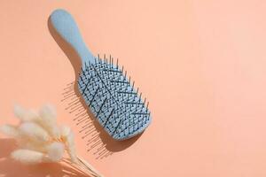 Hairbrush, brush for hair, accessories, copy space photo
