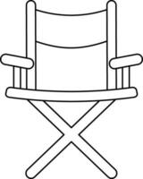 Director chair icon for sitting in isolated. vector