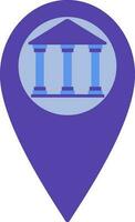 Map pin icon for cinema hall. vector