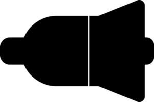 black and white bell in flat style. vector