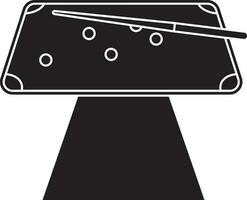 Billiard table in black and white color. vector