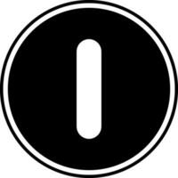 Black and white coin in flat style. vector