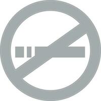 Illustration of no smoking sign. vector