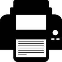 Isolated black and white printer. vector