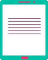 Blank tablet screen in flat style. vector