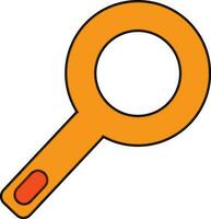 Magnifying glass in flat style. vector