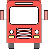 Front side view of a Bus. vector