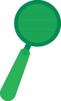 Green magnifying glass icon. vector