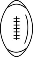 arte lineal ilustración de un rugby pelota. vector
