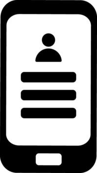 teléfono inteligente con usuario icono en móvil. vector