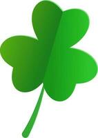 Paper cut clover leaves design. vector