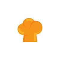 Isolated glossy orange chef hat. vector