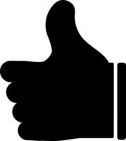 Flat illustration of a thumb up hand. vector