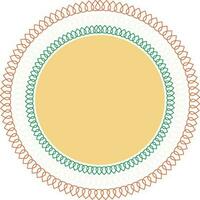 Blank sticker made by floral design on white shadow background. vector