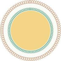 Blank sticker made by floral design on white shadow background. vector