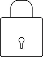 Illustration of Closed Lock. vector