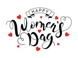 Elegant greeting card design with stylish text Happy Women's Day vector