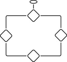 diagrama de flujo firmar o símbolo. vector