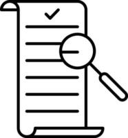 Evaluation Icon In Black Line Art. vector