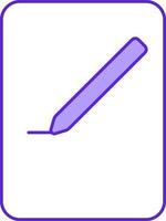 Edit Tool Icon Or Symbol In White And Violet Color. vector