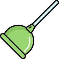 Plunger Icon In Blue And Green Color. vector