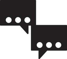 chatting box in flat style. Glyph icon or symbol. vector
