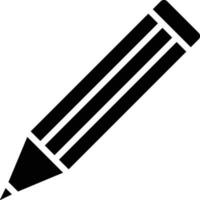 Glyph Style Pencil Icon Or Symbol. vector