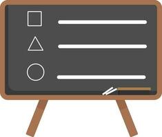 Flat Style Geometrical Shapes Chalkboard Icon. vector