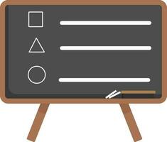 Flat Style Geometrical Shapes Chalkboard Icon. vector