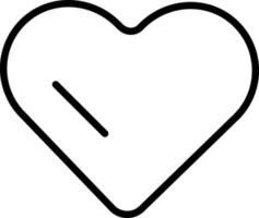 Heart Icon In Thin Line Art. vector