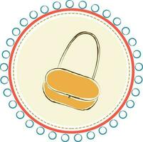 Illustration of a hand bag. vector