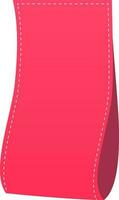 Illustration of blank pink tag or label. vector