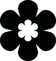 Creative Flower icon in Black and White color. vector