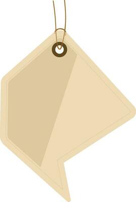 Sticker, tag or label.