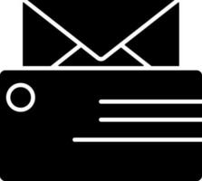 black envelope icon vector