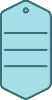 Isolated Tag Icon In Blue Color. vector