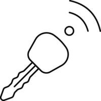 Smart Key Icon In Black Line Art. vector