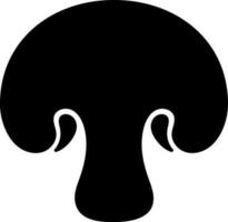 Mushroom glyph icon in flat style. vector