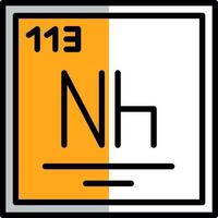 nihonium vector icono diseño