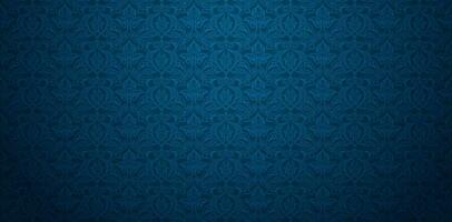 vector illustration blue background with damask patterned wallpaper for Presentations marketing, decks, Canvas for text based compositions, ads, book covers, Digital interfaces, print design templates