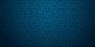 vector illustration blue background with damask patterned wallpaper for Presentations marketing, decks, Canvas for text based compositions, ads, book covers, Digital interfaces, print design templates