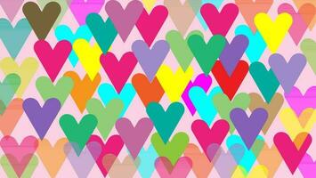 Beautiful seamless vector pattern with hearts of background textures.